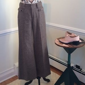 Tweed Banana Republic brown trouser pant